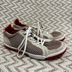 PLAE Women's Prospect Blush Sneakers Mesh Suede Tan Orange Size 6.5